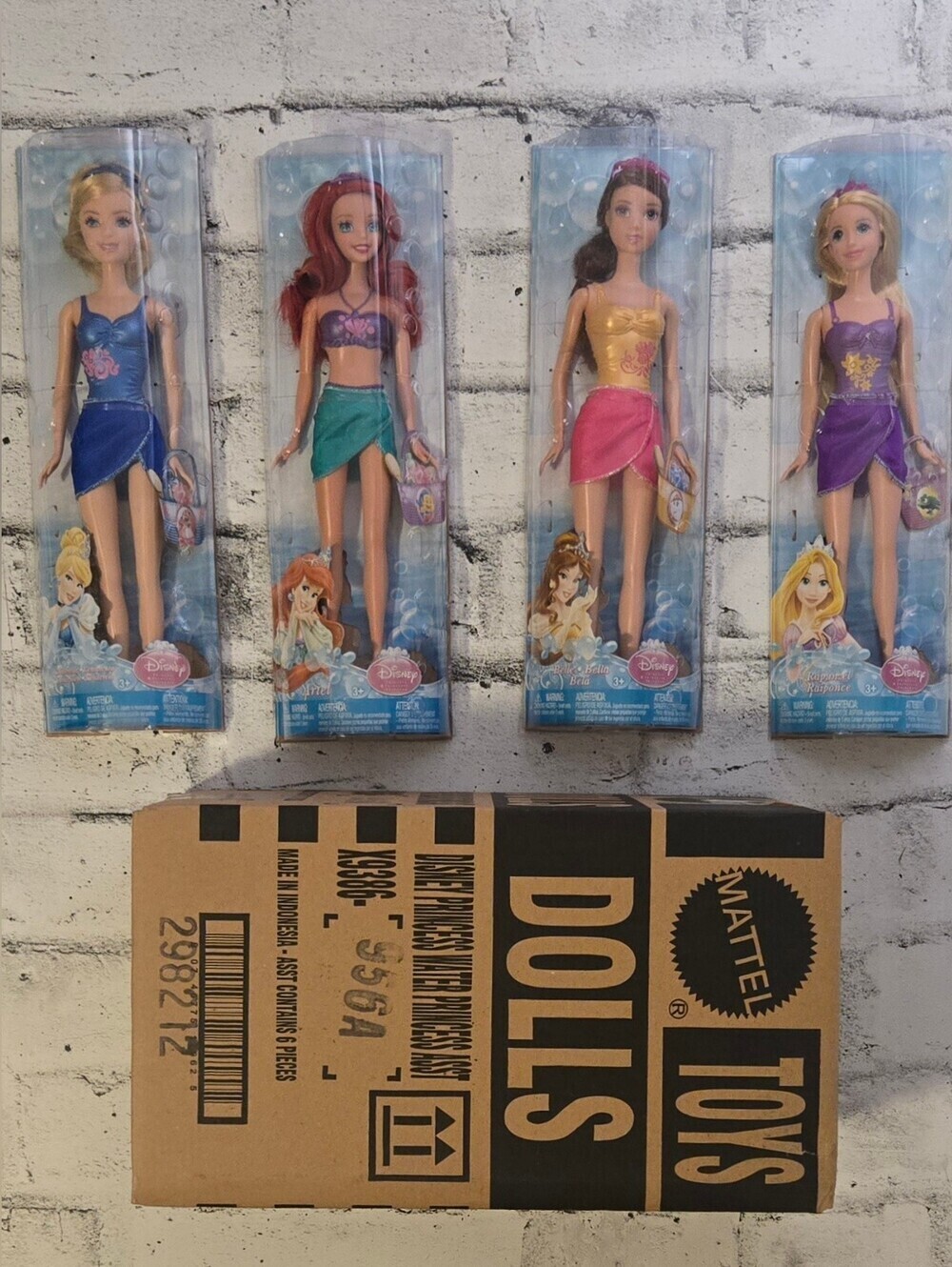 Disney Princess Water Princess Dolls Mattel Factory Sealed Case Lot
